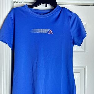 adidas Performance Athletic T-Shirt Women’s Large Blue Minimal Casual Activewear